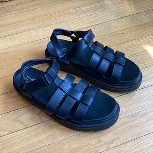 9.5 Women’s Black Platform Sandals